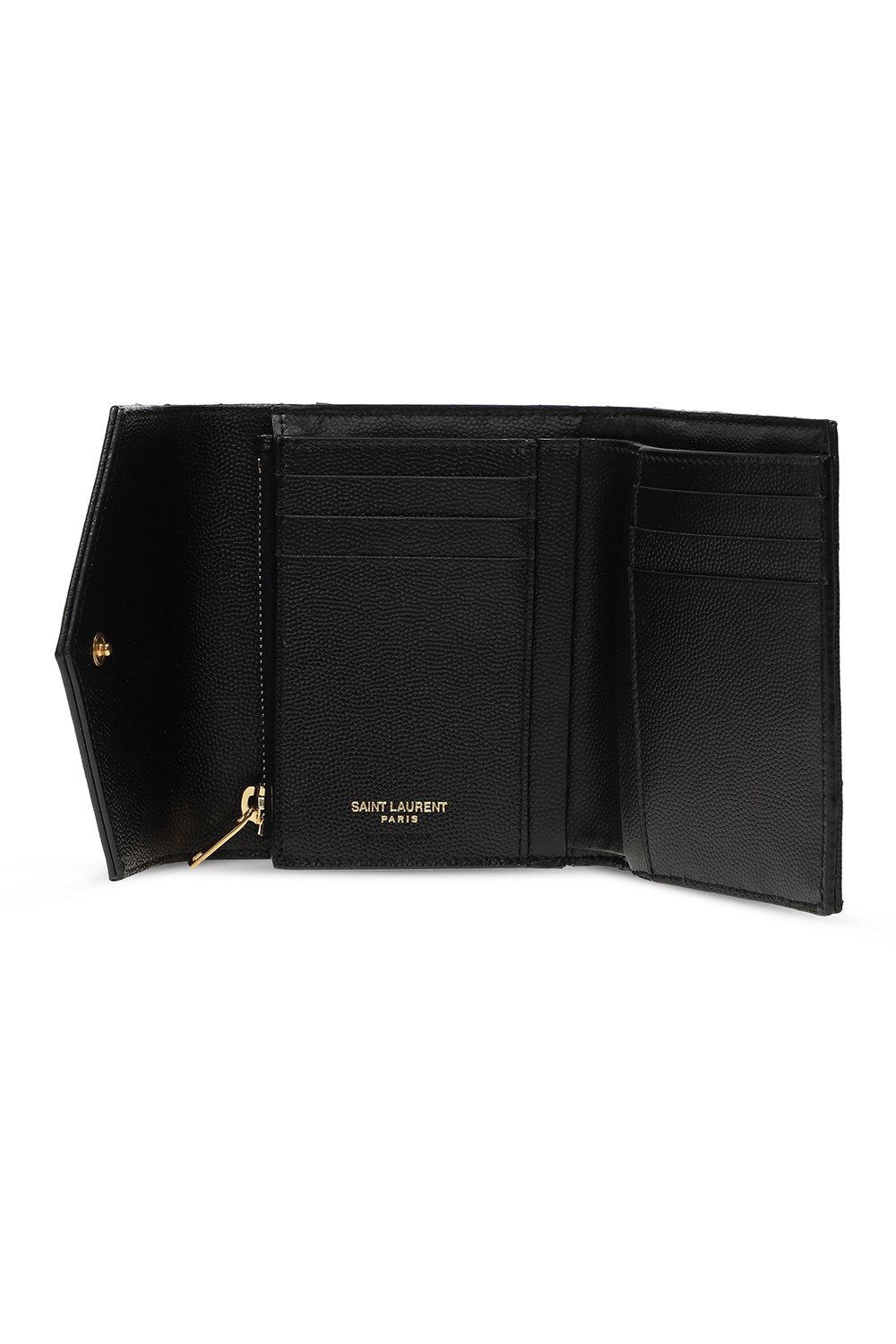 Saint Laurent] Monogram Half Wallet 403943 BOW01 1000 送料込 SAINT LAURENT》 403943 BOW01 1000 Matlase Half Wallet (Saint